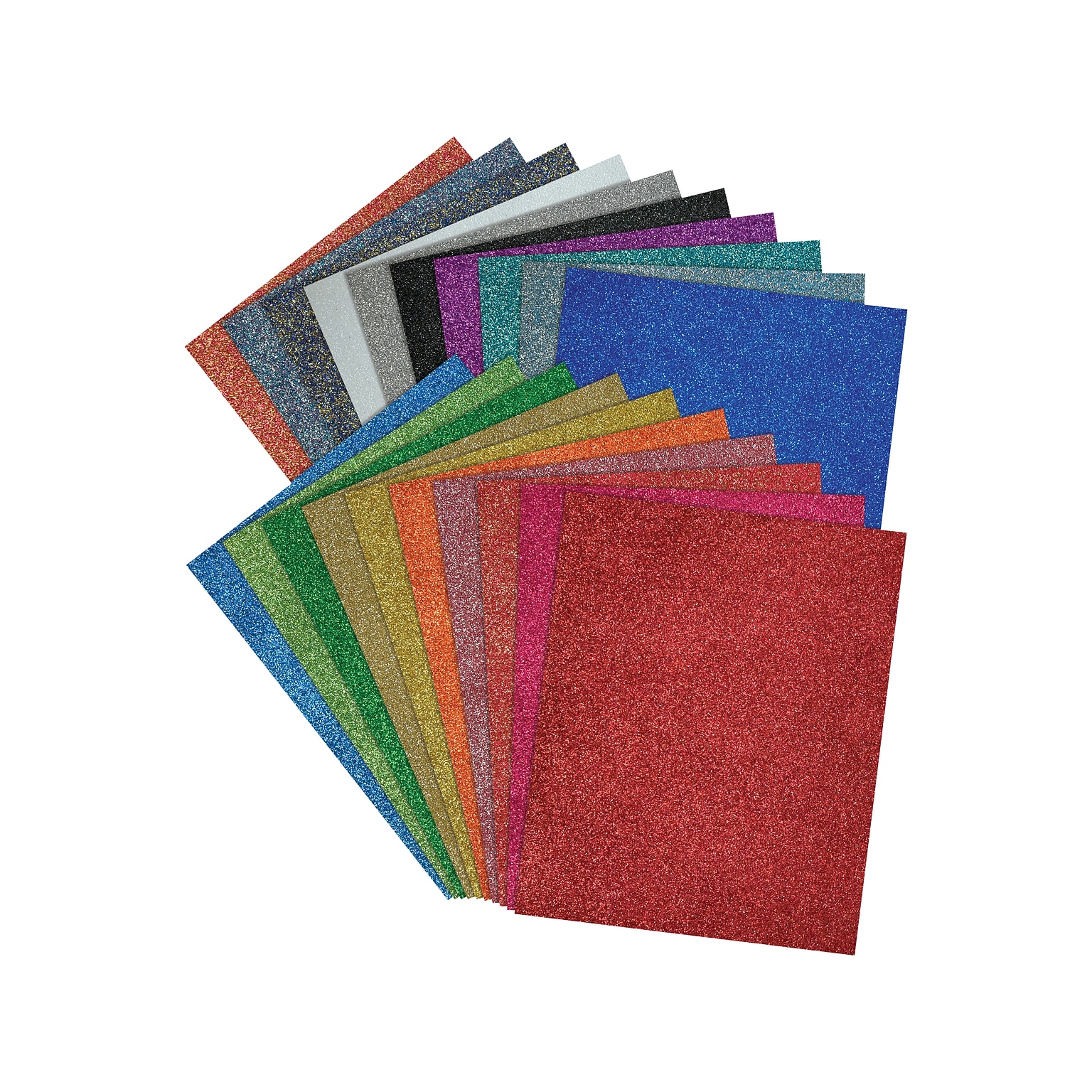 Better Office Glitter EVA Foam Sheets, Assorted Colors, 20/Pack (01152)