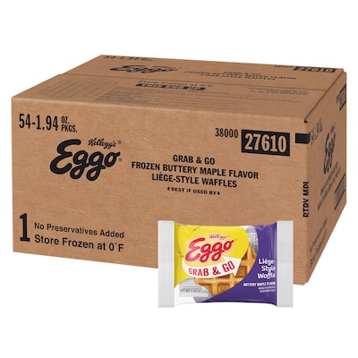 Eggo Homestlye Butter Maple Waffles, 1.94 oz., 54/Pack (220-02466)