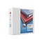 Staples Heavy Duty 5 3-Ring View Binder, D-Ring, White (ST56267-CC)