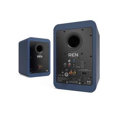 Kanto REN 200W Bookshelf Bluetooth Speakers, Matte Blue, Pair (RENMU)