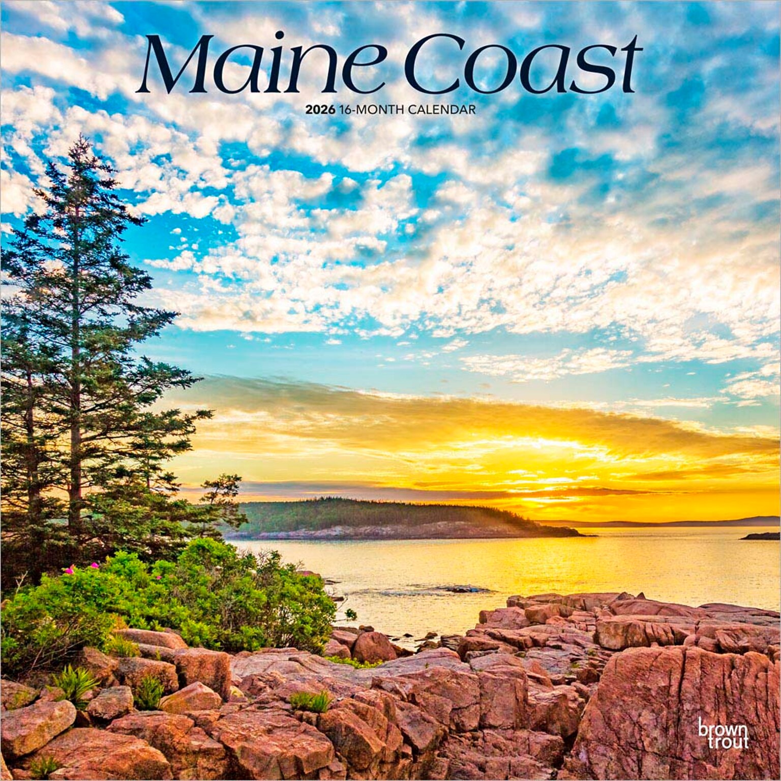 2026 BrownTrout Maine Coast 12 x 12 Monthly Wall Calendar (9798330704453)