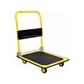 Mount-It! Foldable Flatbed with Swivel Wheels, 330 lb. Capacity, Black/Yellow (MI-920)