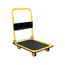 Mount-It! Foldable Flatbed with Swivel Wheels, 330 lb. Capacity, Black/Yellow (MI-920)