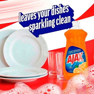 Ajax Ultra Liquid Dish Soap, Orange Scent, 28 oz.(144678)