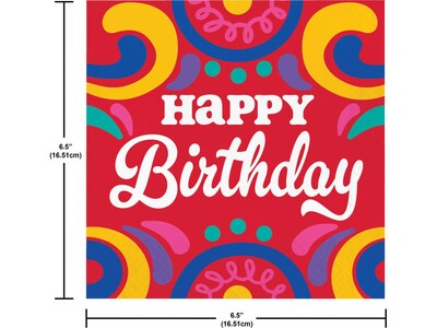 Creative Converting Swirls Birthday Plates and Napkins Kit, Assorted Colors (DTC9126E2G)