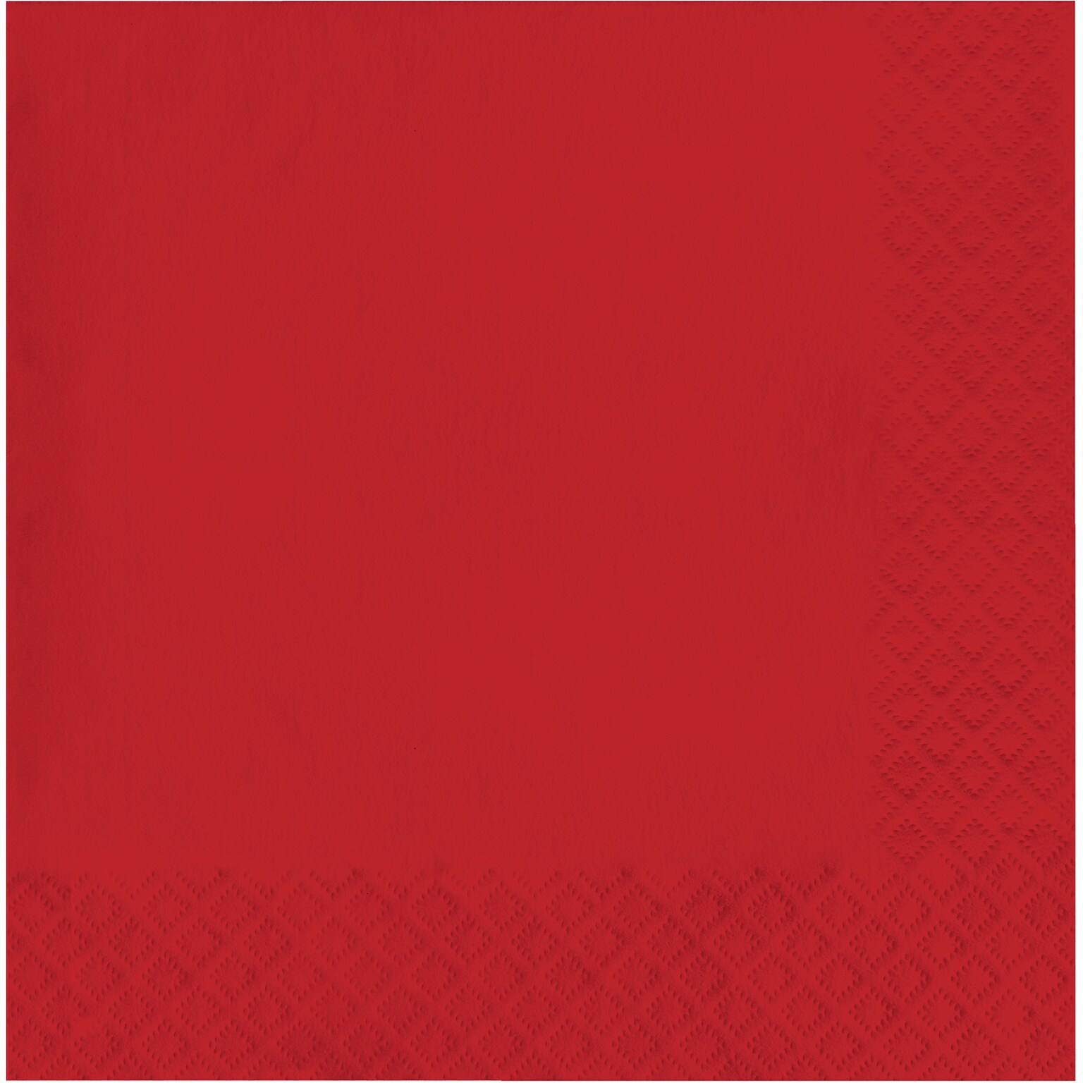 Creative Converting Touch of Color Dinner Napkins, 3-ply, Classic Red, 250/Carton (591031B)