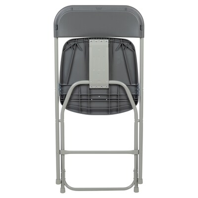 Flash Furniture Plastic Folding Chair, Grey, Set of 4 (4LEL3GREY)