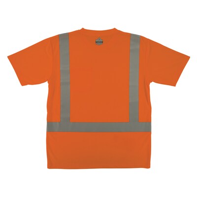 GloWear 8282 High Visibility Short Sleeve T-Shirt, ANSI Type R Class 2, Orange, X-Small (21851)
