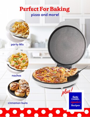Betty Crocker 12-Inch Pizza Maker Plus, Silver (BC-2958CS)