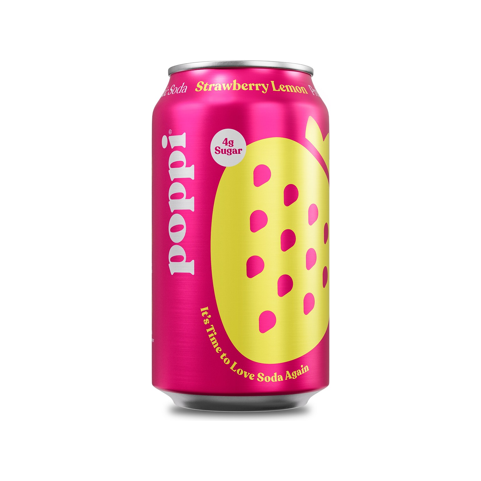 Poppi Prebiotic Strawberry Lemon Soda, 12 fl. oz., 12 Cans/Case (XNA71014)