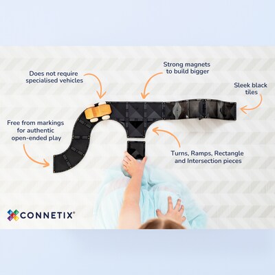 Connetix Magnetic Tiles Creative Roads Pack, 48 Pieces (CNTO00048CR)