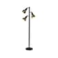 Simplee Adesso Alden 64.75" Antique Bronze Floor Lamp with Bell Shades (SL3709-26)