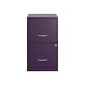 Space Solutions SOHO Smart File 2-Drawer Vertical File Cabinet, Letter Size, Lockable, Midnight Purp