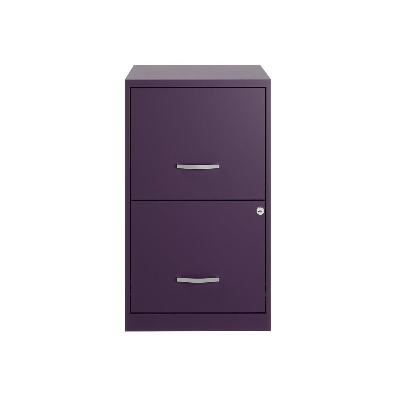 Space Solutions SOHO Smart File 2-Drawer Vertical File Cabinet, Letter Size, Lockable, Midnight Purple (25273)