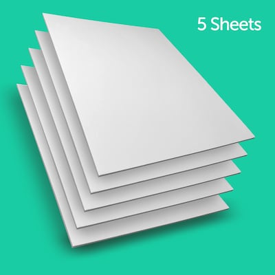 Flipside Foam Board, 18" x 24", White, 5/Pack (18240-5)