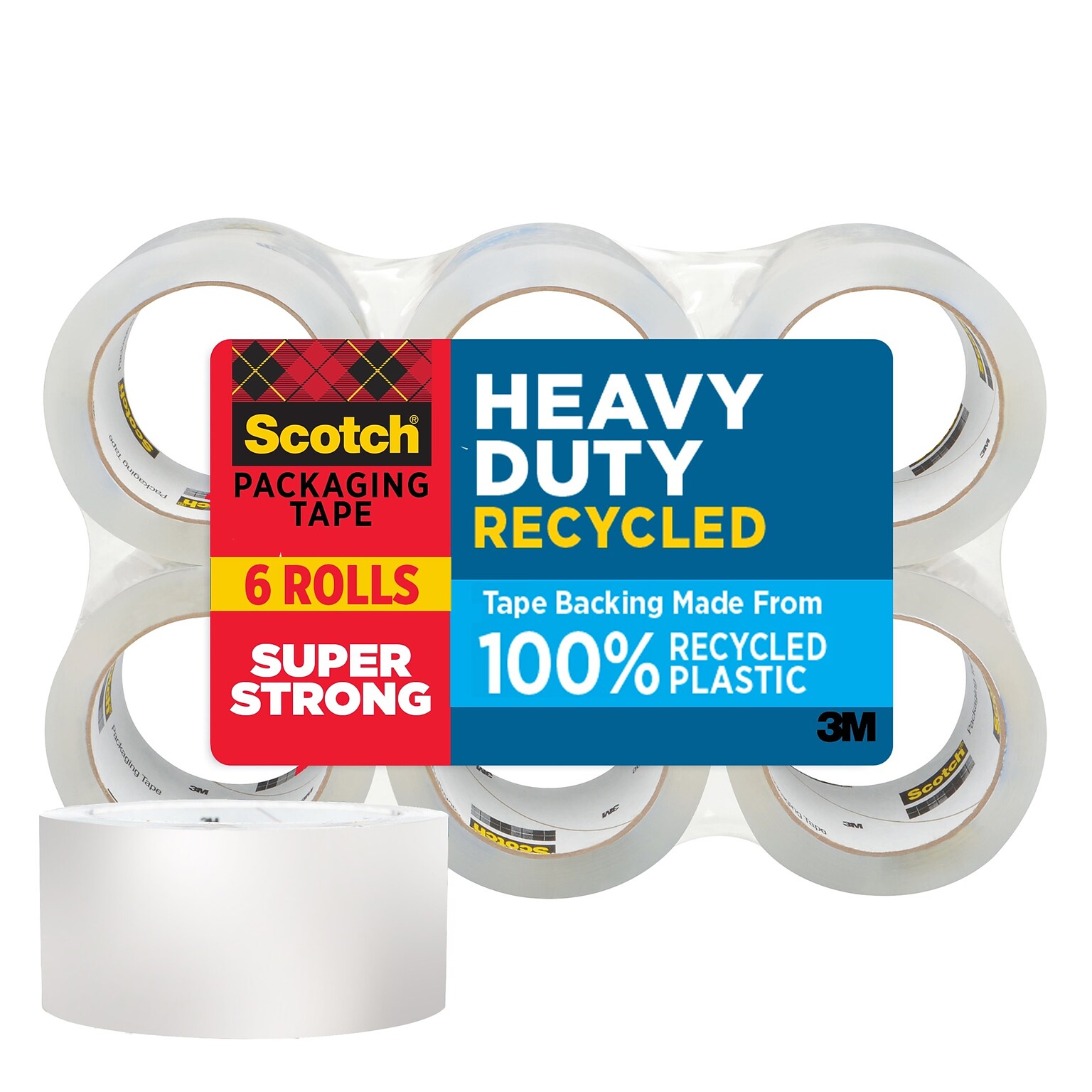 Scotch Heavy Duty Packing Tape, 1.88 x 54.6 yds., Clear, 6/Pack (7750-6)