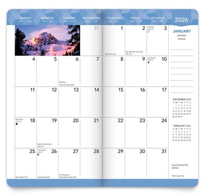 2026-2027 BrownTrout National Parks 3.5" x 6.5" Monthly Planner (9798330704798)