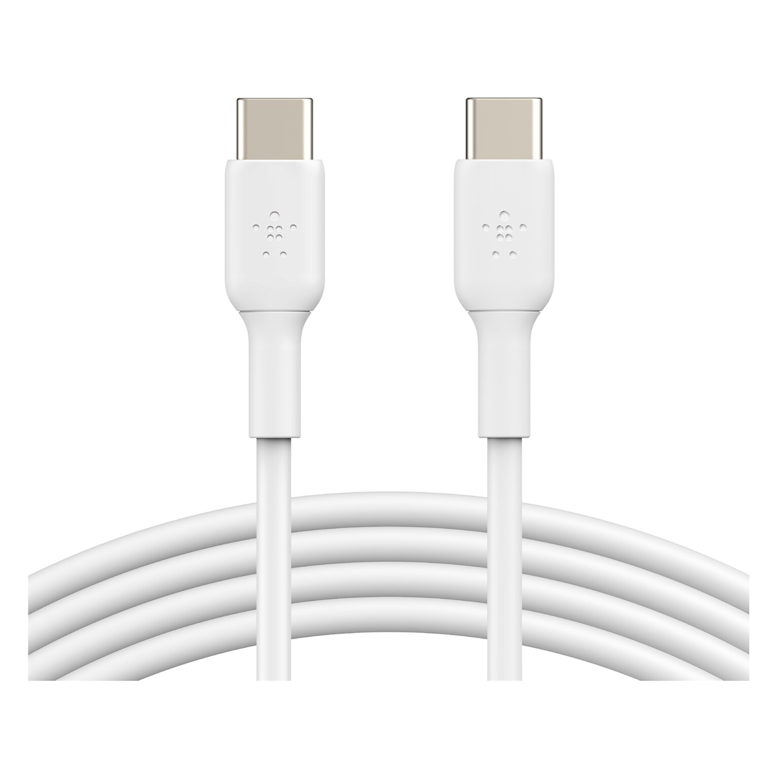 Belkin BoostCharge USB-C to USB-C Charging Cable, 3.3 ft., White, 2/Pack (CAB003bt1MWH2PK)
