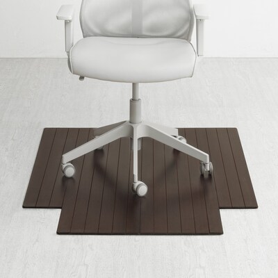 Anji Mountain Standard Bamboo Carpet & Hard Floor Chair Mat with Lip, 36 x 48, Java (AMB24082)