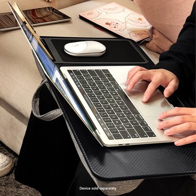 SaharaCase Premium Portable Lap Desk with Cushion, Black/Gray (LT00074)