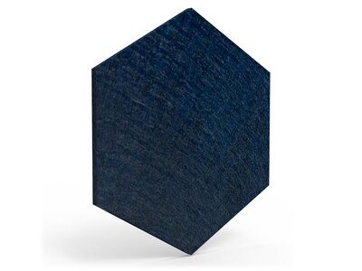Luxor Reclaim Stick-On Decorative Acoustic Panels, 11H x 9.5W, Midnight Blue PET, 6/Pack (RCLMHEX0