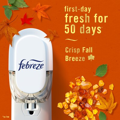 Febreze Luxe Plug Air Freshener Warmer Refill, Crisp Fall Breeze Scent, 0.87 fl. oz., 2/Pack (13891)