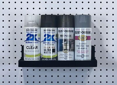 Triton Products DuraHook 12 W x 6 D Black Steel Pegboard Shelf (76126BK)