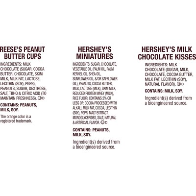 HERSHEY'S and REESE'S Miniatures Assorted Chocolate Candy Party Pack, 32.9 oz. (3400099982)