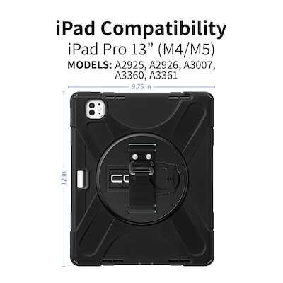 CODi iPad Essentials Bundle: Rugged Case 13" Pro (M4/M5) + Screen Protector, Black (TK000008)