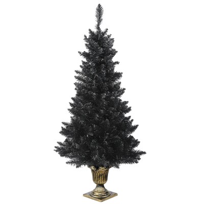 National Tree Company 4 ' Black Entrance Tree with String of Orange Lights (JI60-701-40)