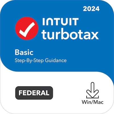 TurboTax Basic 2024 for 1 User, Windows/Mac, Download (5108978)