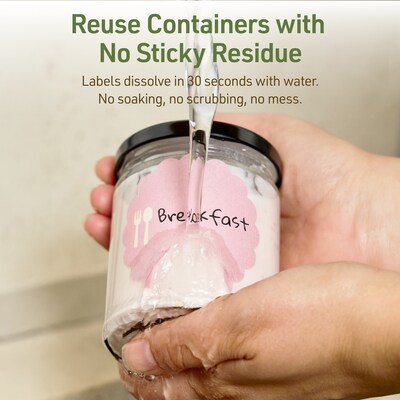 Avery Dissolvable Decorative Edge Multipurpose Labels, 2.5" Dia., Off-white, 90/Pack (94516)