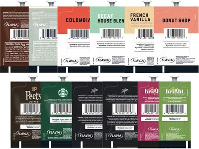 Lavazza Flavia Collection Large Variety Pack Coffee Flavia Freshpacks, 12/Carton (94163610000002)