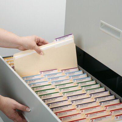 Smead Recycled File Folder, 1/3-Cut Tab, Letter Size, Manila, 100/Box (10334)