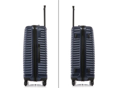 DUKAP ADLY Polycarbonate/ABS 3-Piece Luggage Set, Navy Blue (DKADLSML-BLU)