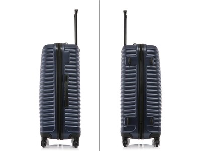 DUKAP Adly 3-Piece Hardside Spinner Luggage Set, TSA Checkpoint Friendly, Navy Blue (DKADLSML-BLU)