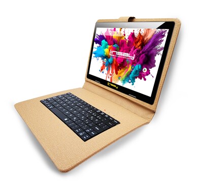 Linsay Octa Core 10.1" Tablet, 4GB RAM, 128GB Storage, Android 13, Bundled with Keyboard Case and Backpack