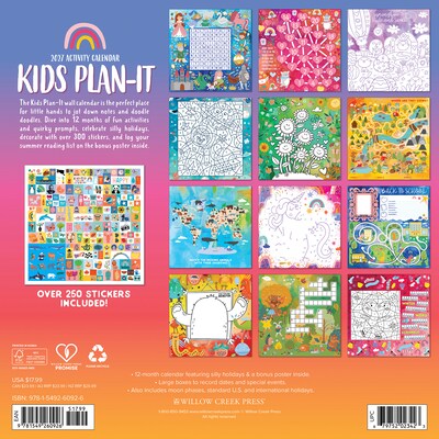 2027 Willow Creek Kid’s Plan It Calendar  12 x 12 Monthly Wall Calendar (60926)