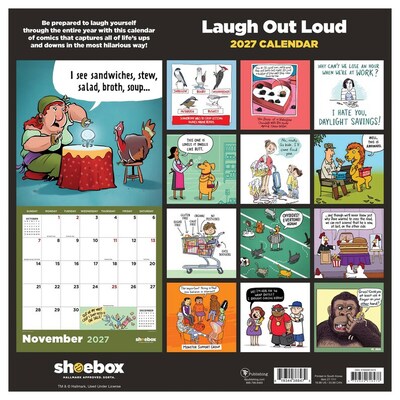 2027 TF Publishing Shoebox 12" x 12" Monthly Wall Calendar, Multicolored (27-1111)