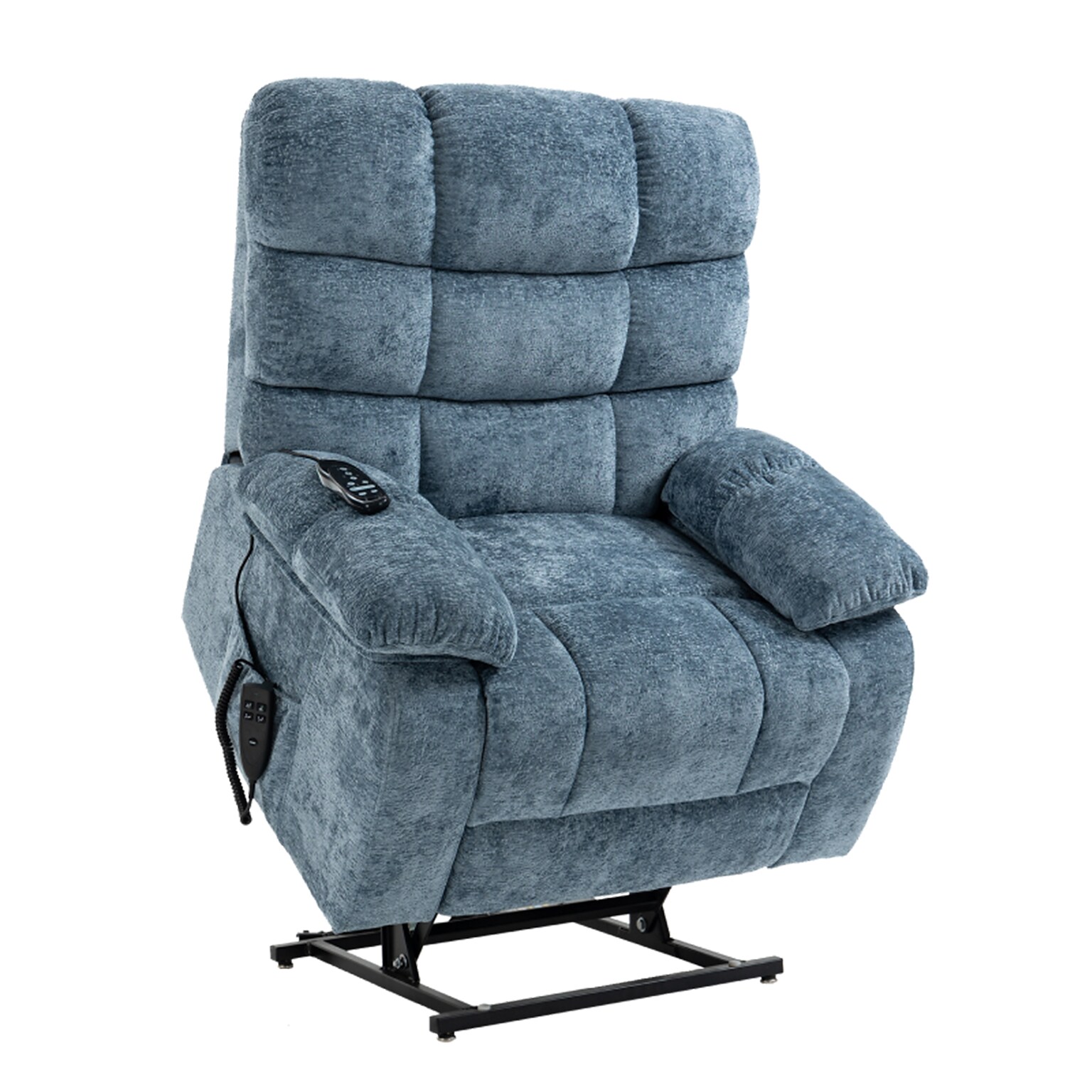 FlexiSpot Chenille Power Lift Recliner, Blue (XL6F-Cloud-BLU)