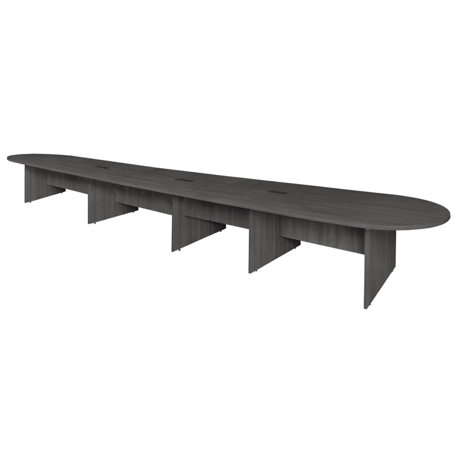 Regency Legacy 240W x 52D Racetrack Shaped Conference Table With Grommets, Ash Grey (LCTRT24052AG)