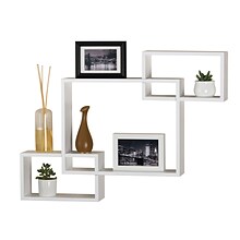 V-Light 6-Shelf Wood Mounted Decorative Unit, 27.4, White (VW161016W)