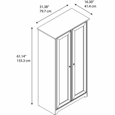 Bush Furniture Cabot 61"H Tall Storage Cabinet with Doors, Espresso Oak (WC31899)