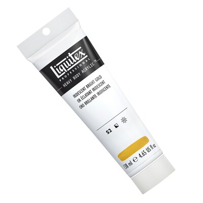 Liquitex Professional Heavy Body Acrylic Paint Tube, Iridescent Bright Gold, 138 mL (LIQ4417234)