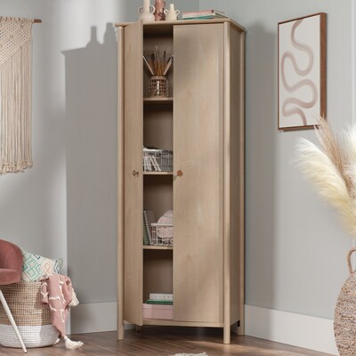 Sauder Select 72"H Storage Cabinet with 3 Shelves, Natural Maple (433285)