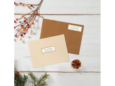 Avery Easy Peel Laser/Inkjet Address Labels, 1" x 2 5/8", White with Metallic Gold Borders, 300 Labels/Pack (6540)