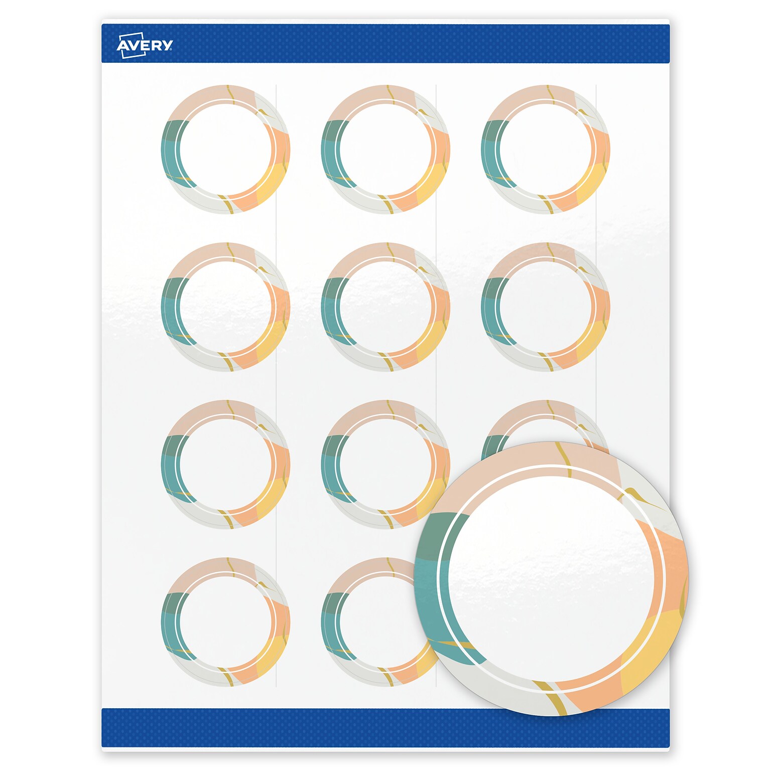 Avery Round Laser/Inkjet Multipurpose Labels, 2, White, 120/Pack (19479371106)