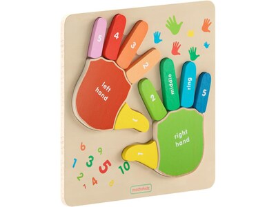 Flash Furniture Bright Beginnings STEM Hand Counting Learning Puzzle Board (MK-MK01733-GG)