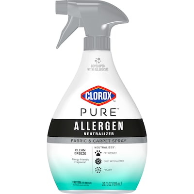 Clorox PURE Allergen Neutralizer Fabric & Carpet Spray, Clean Breeze Scent, 26 oz. (60718)