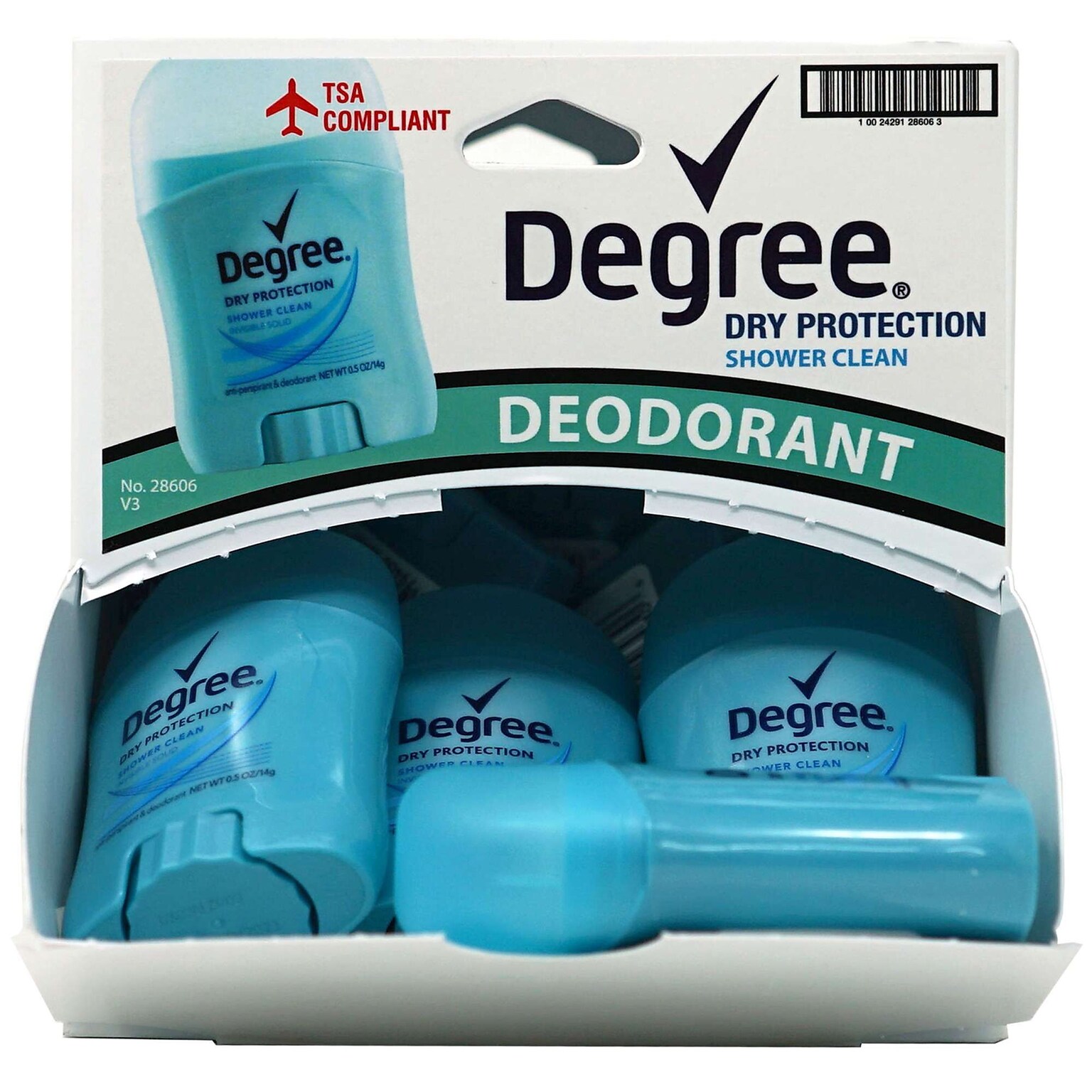 Degree Advanced 72H Shower Clean Antiperspirant for Women, 0.5 oz Stick, 12 Sticks/Dispensit Box, 12 Dispensit Boxes/Carton